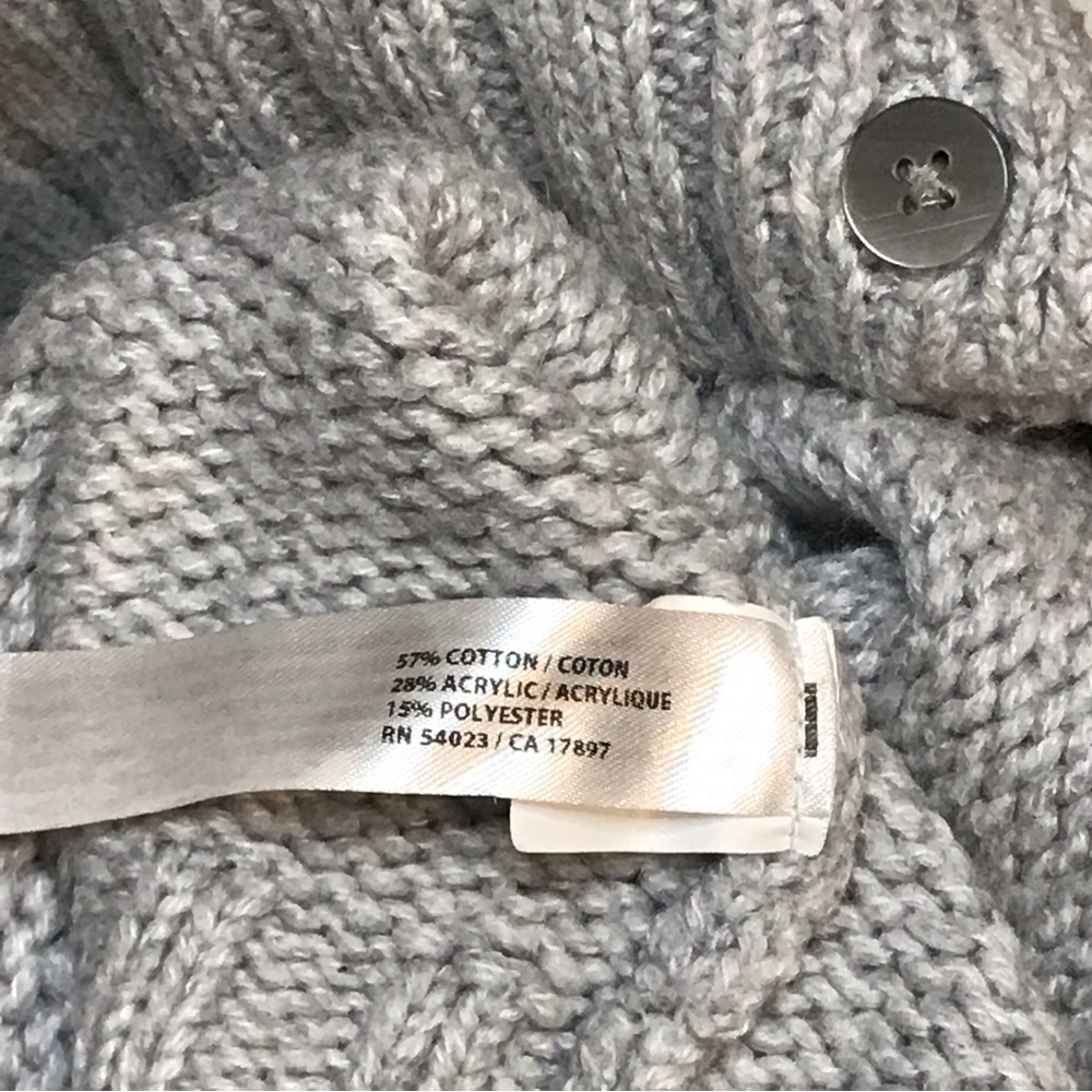 {SOLD} Old Navy Cable Knit Button Cardigan Sweater Gray Size XXL - Picture 13 of 14